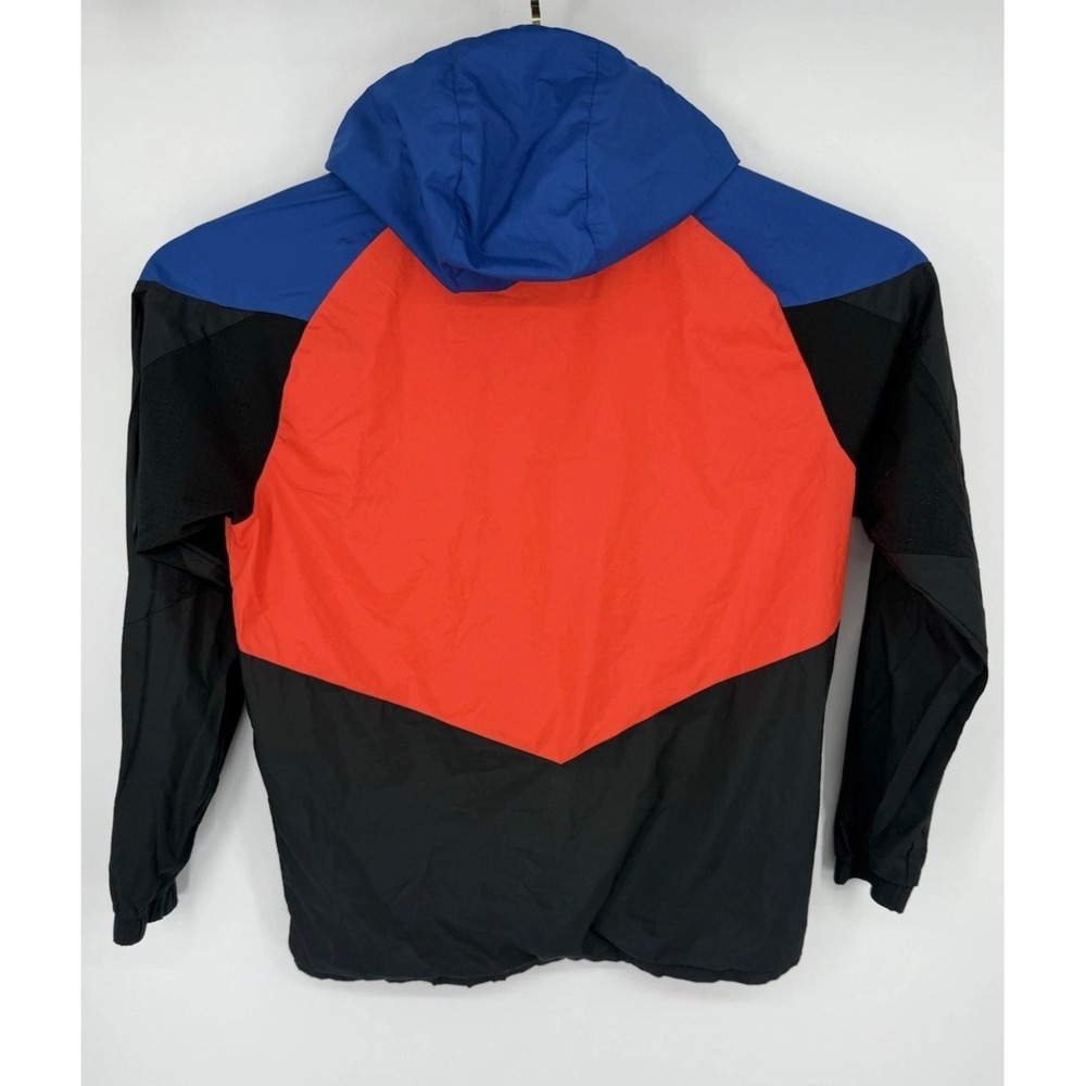 Puma Training Mens Windbreaker Jacket Blue Orange Black Colorblock Hooded Size M - Picture 3 of 7